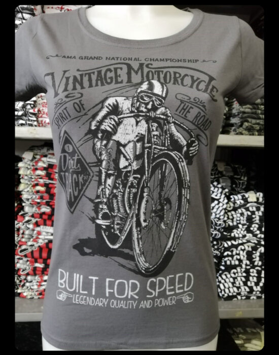 Vintage Motorcycle Graphite (lady)